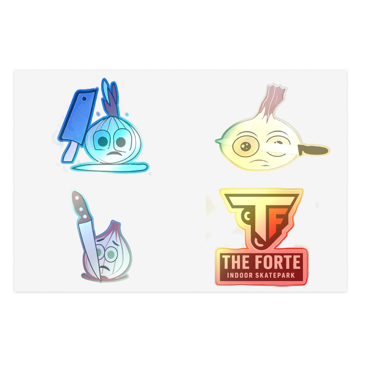 Scared onion stickers