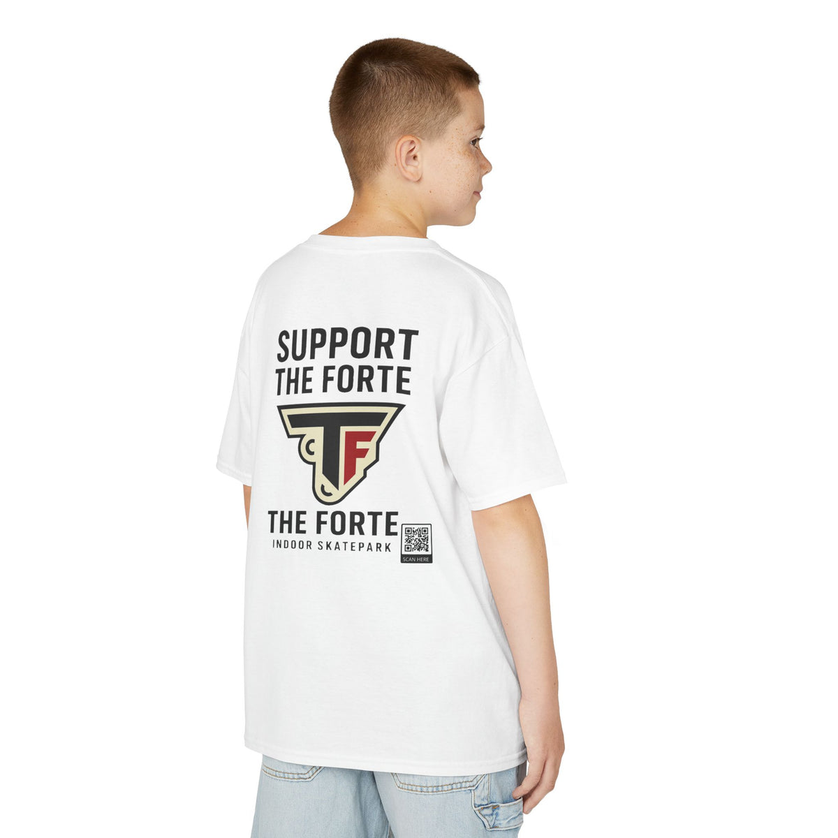 The Forte Indoor Skatepark Kids White T