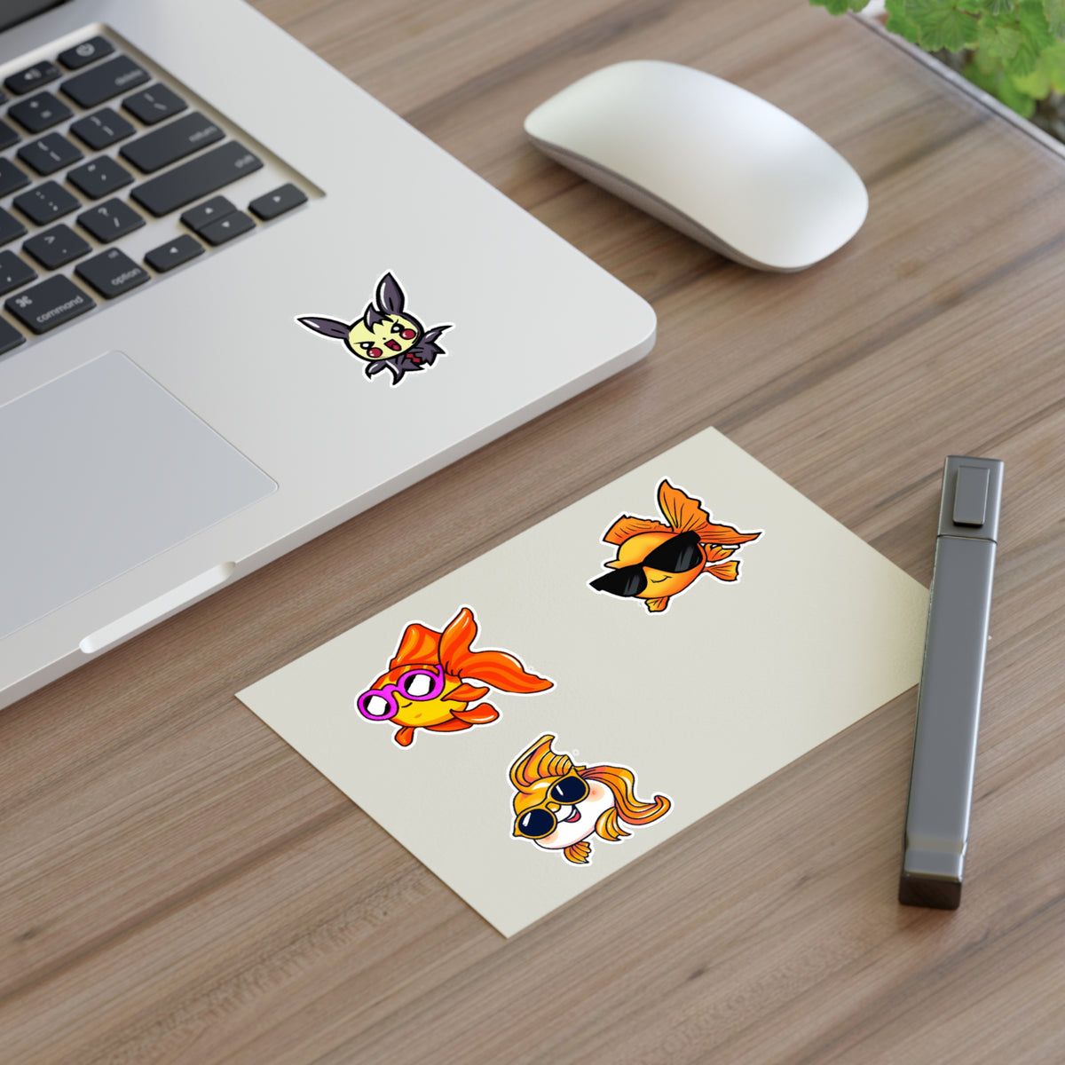 Cool gold fish Sticker Sheet