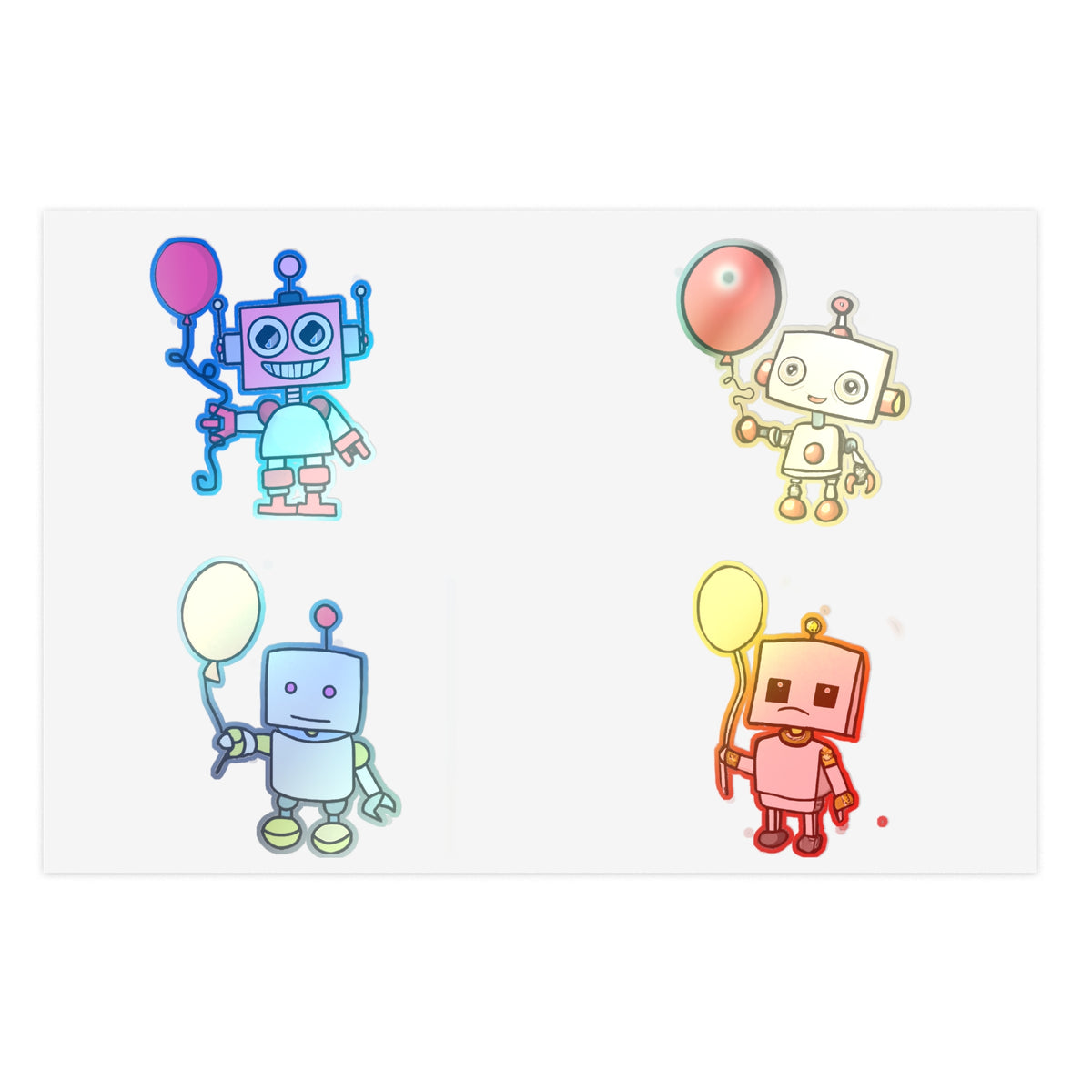 Playful Robot Sticker Sheet