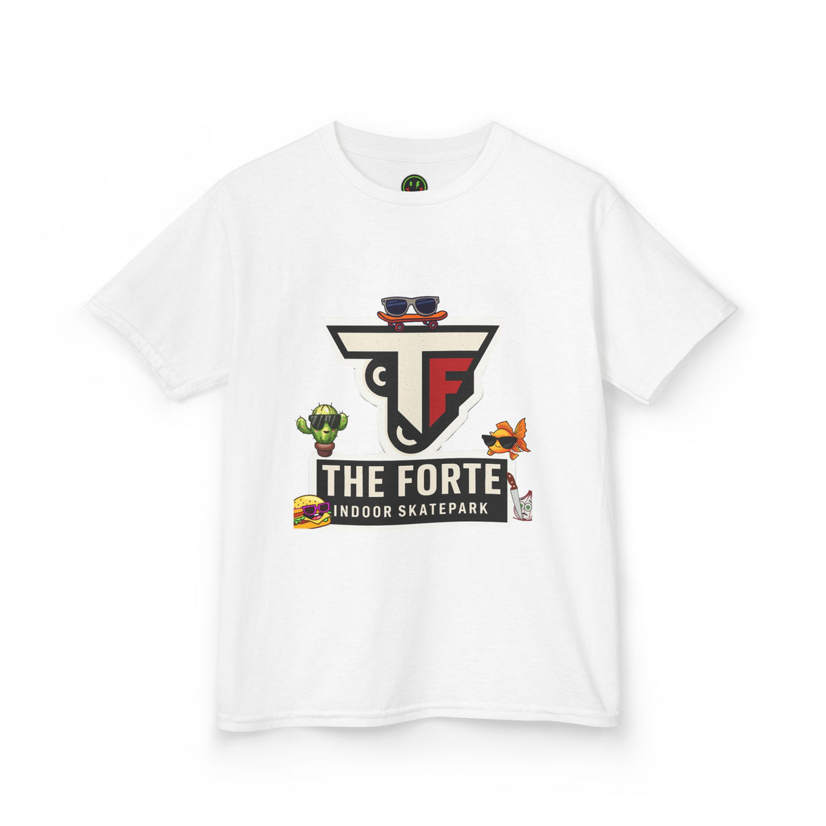 The Forte Indoor Skatepark Kids White T