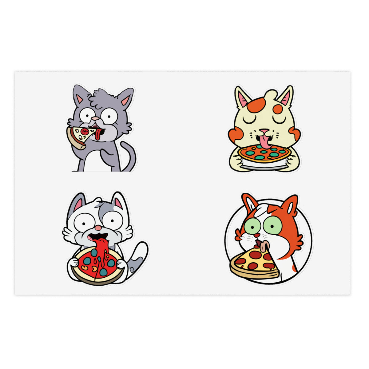 Cats love pizzza