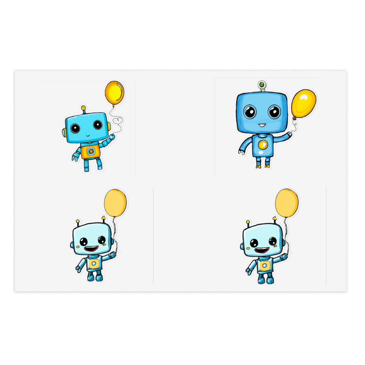 Bot and balloon Sticker