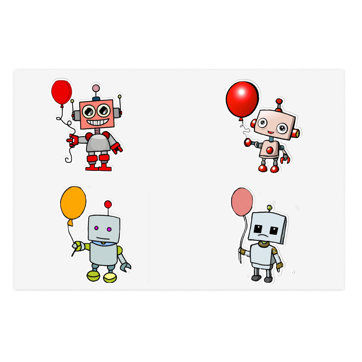 Playful Robot Sticker Sheet