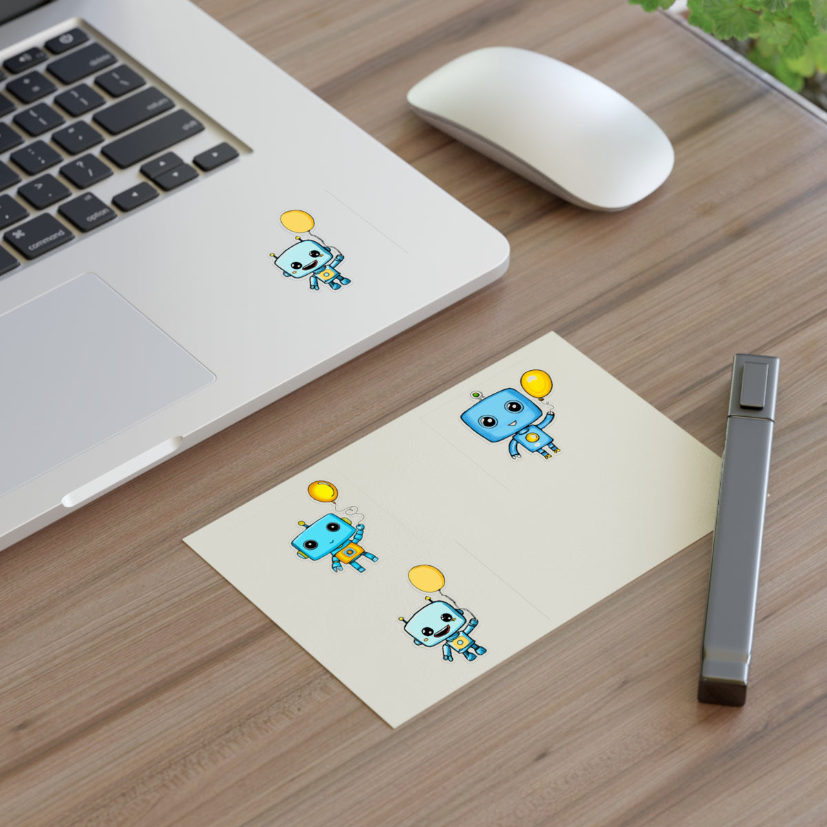 Bot and balloon Sticker