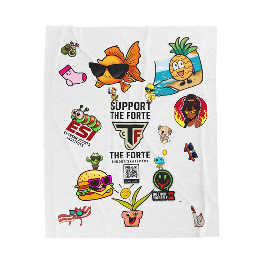 Sticker Bomb plush blanket