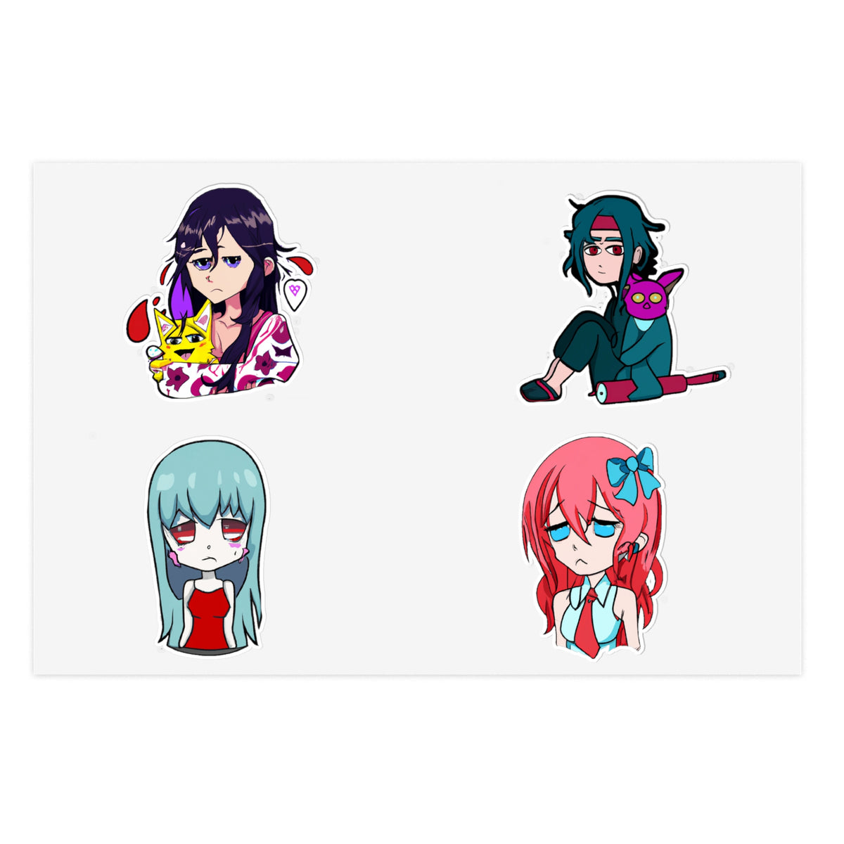 Anime Character Sticker Sheets