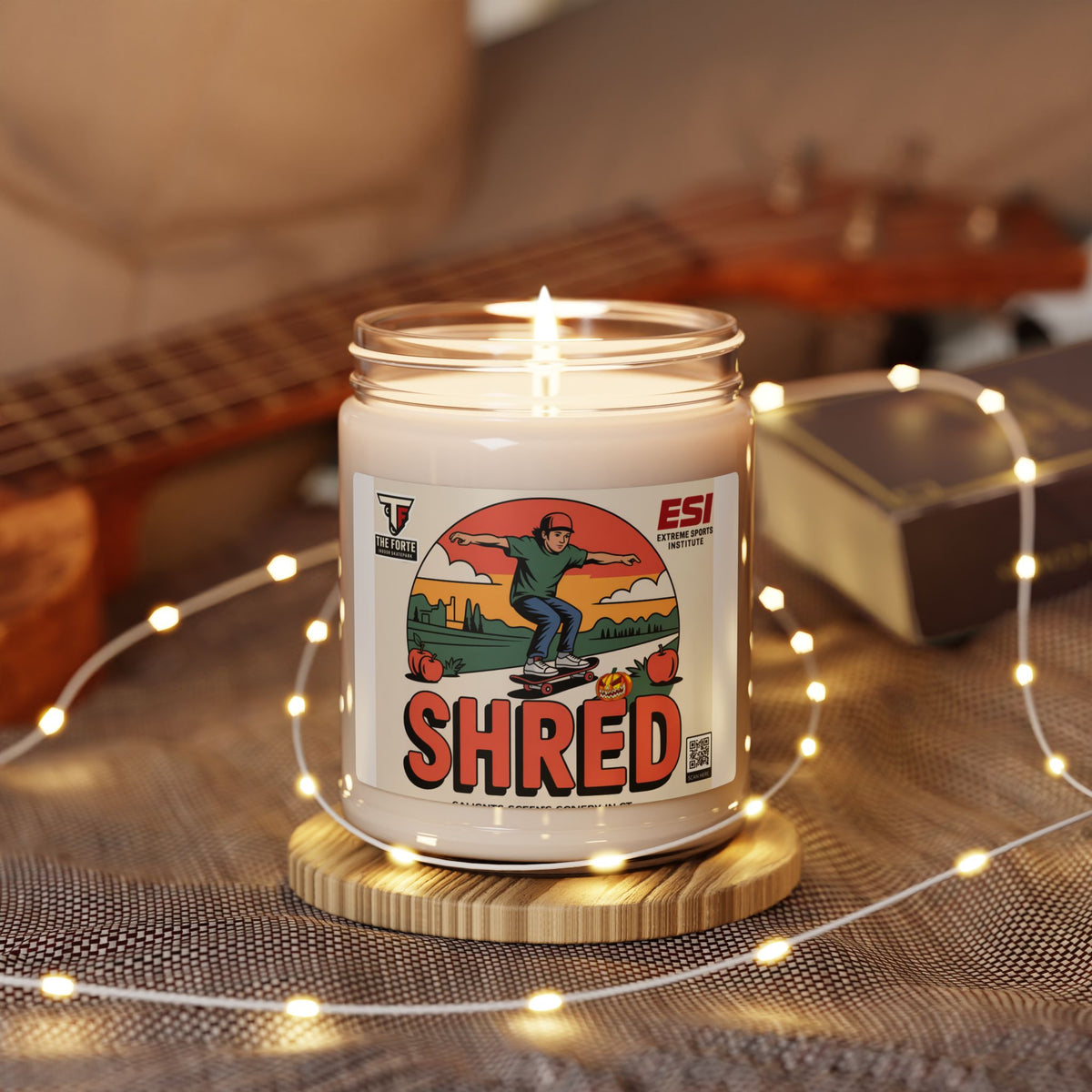 SHRED Candle. Scents of Bail! I mean Fall