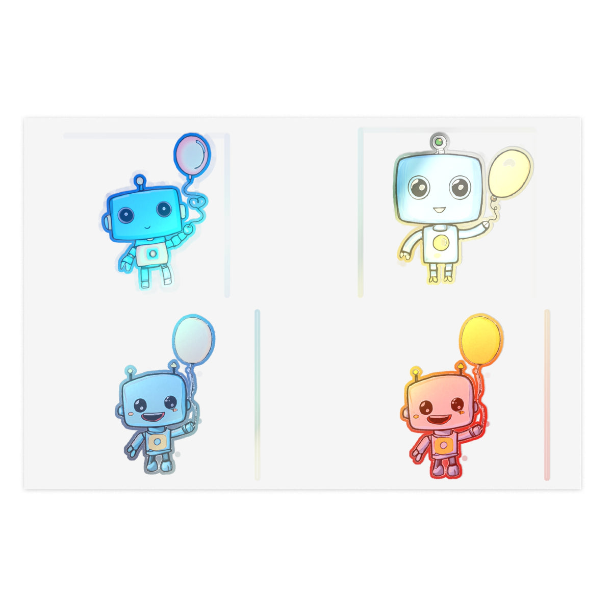 Bot and balloon Sticker