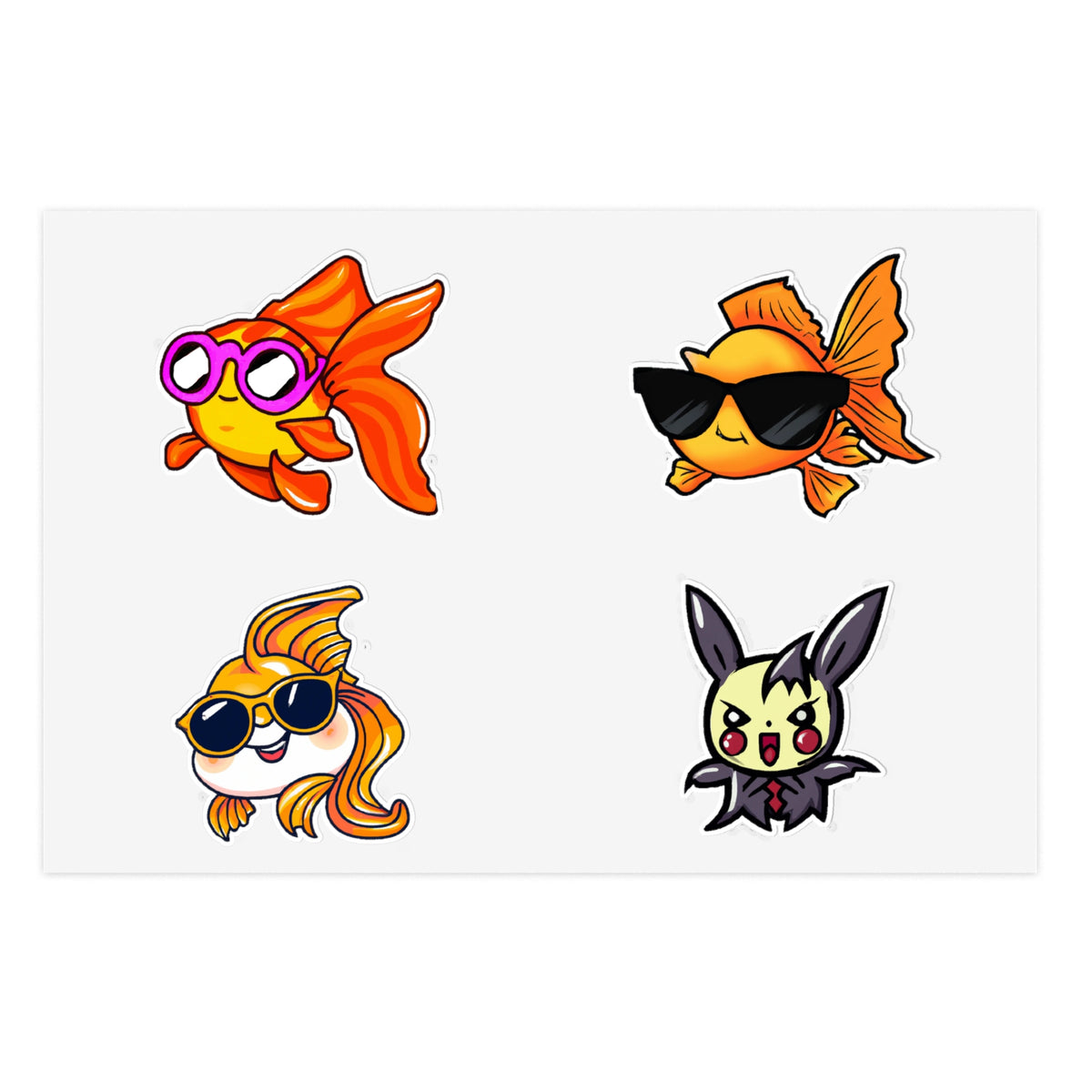Cool gold fish Sticker Sheet