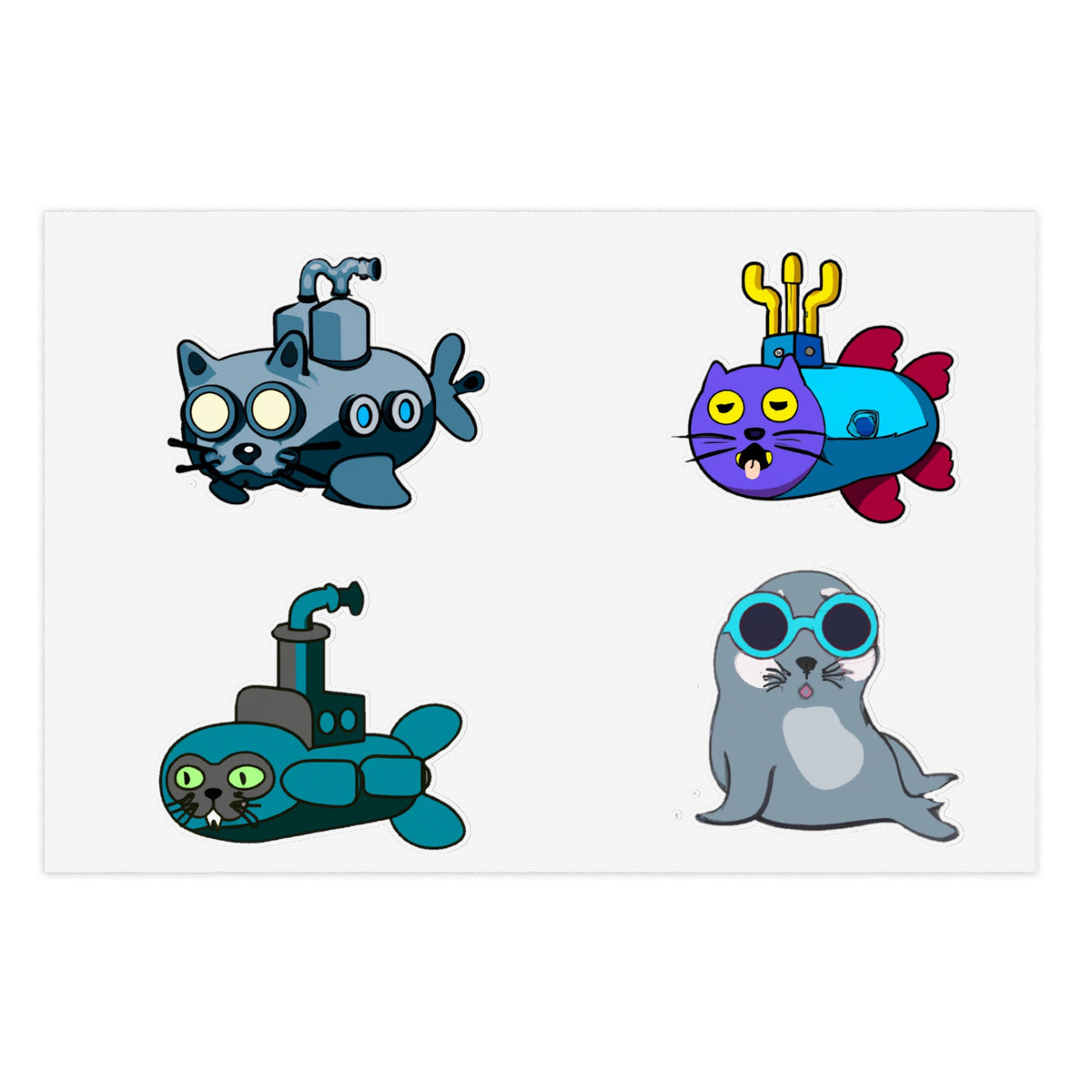 Cat Sub Sticker Sheet