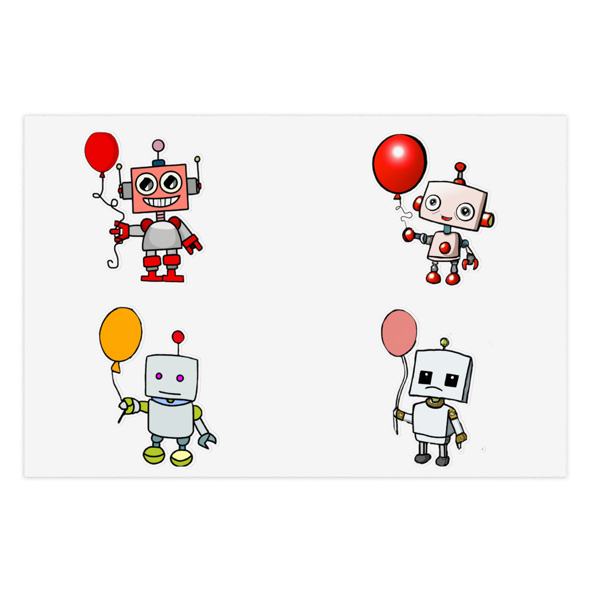 Playful Robot Sticker Sheet