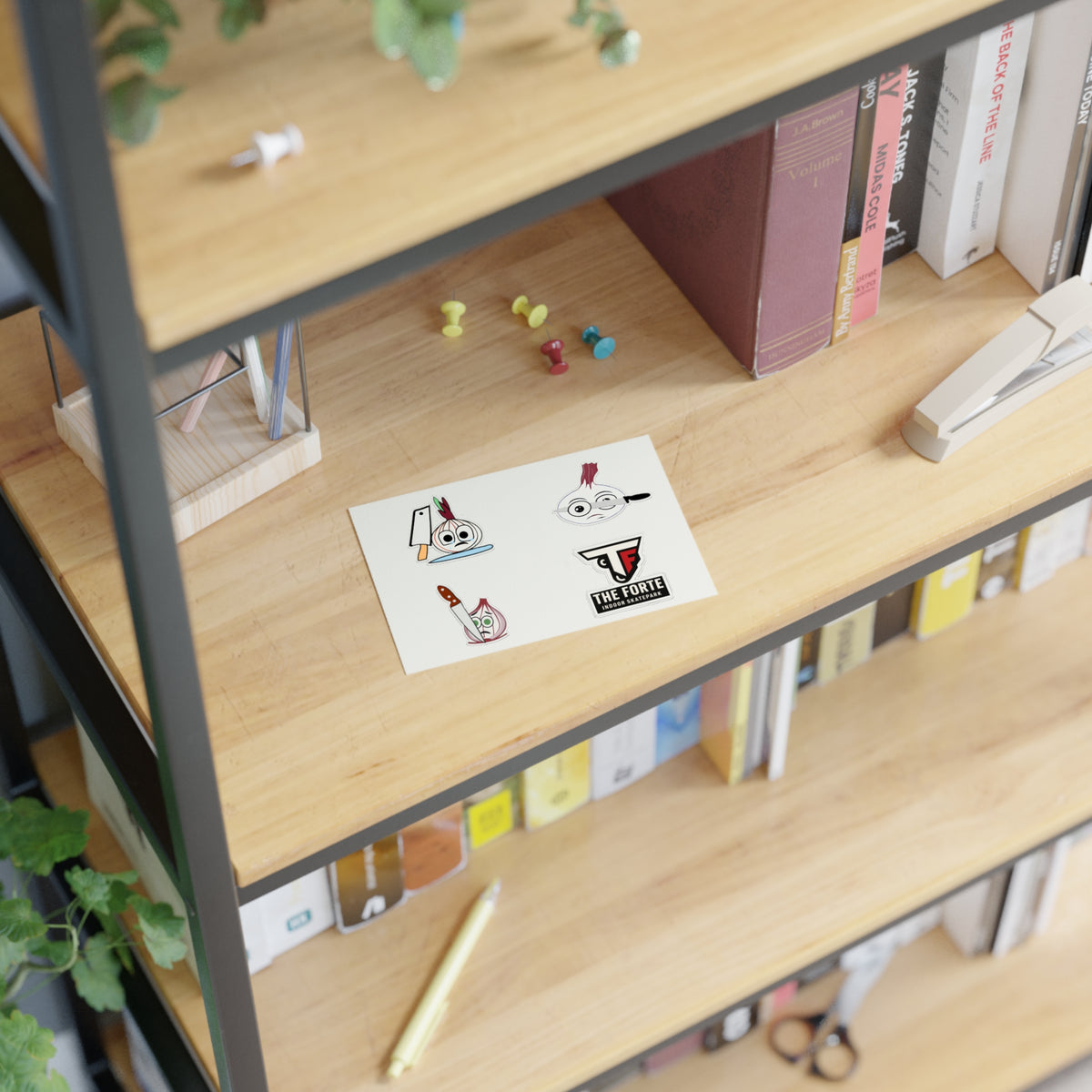 Scared onion stickers
