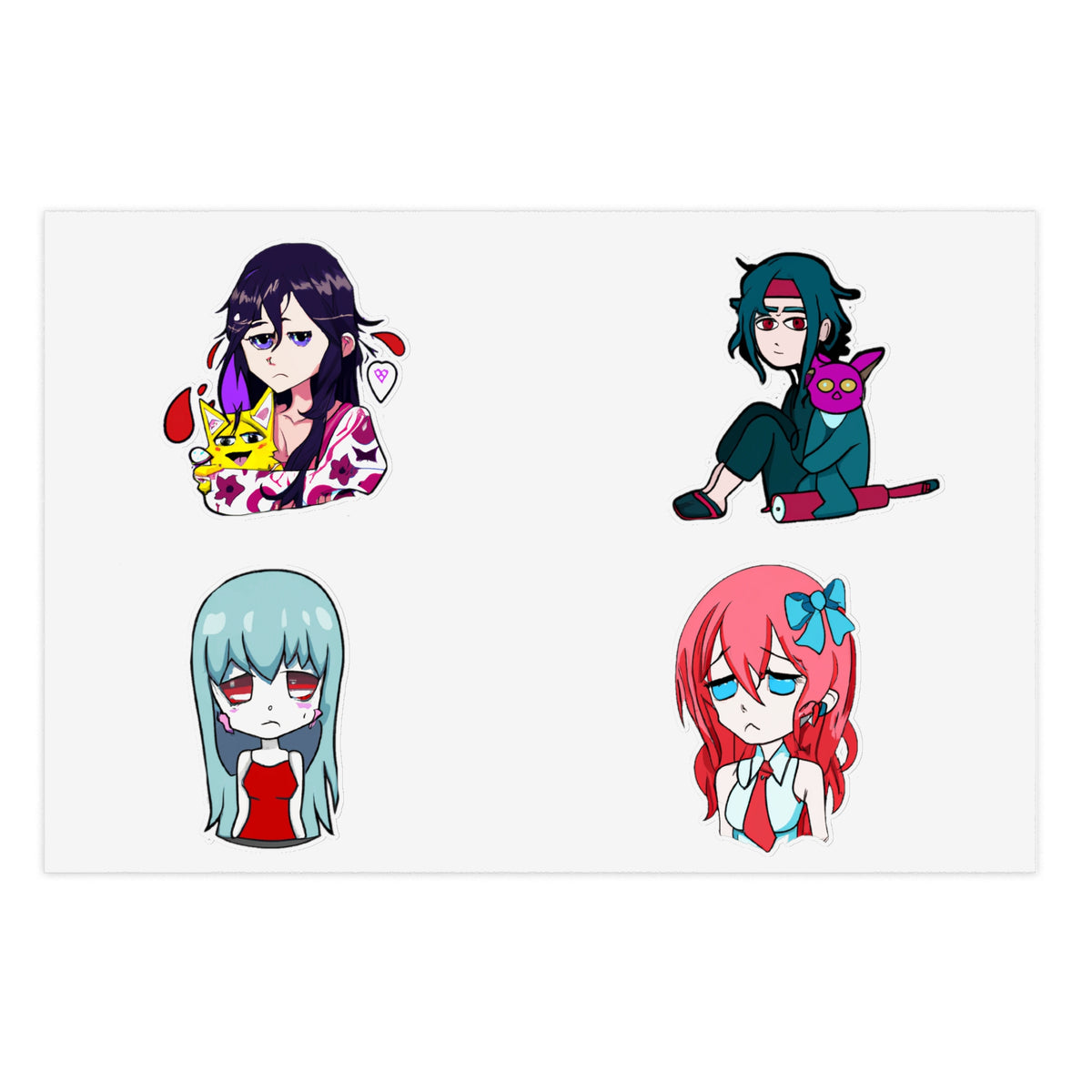 Anime Character Sticker Sheets