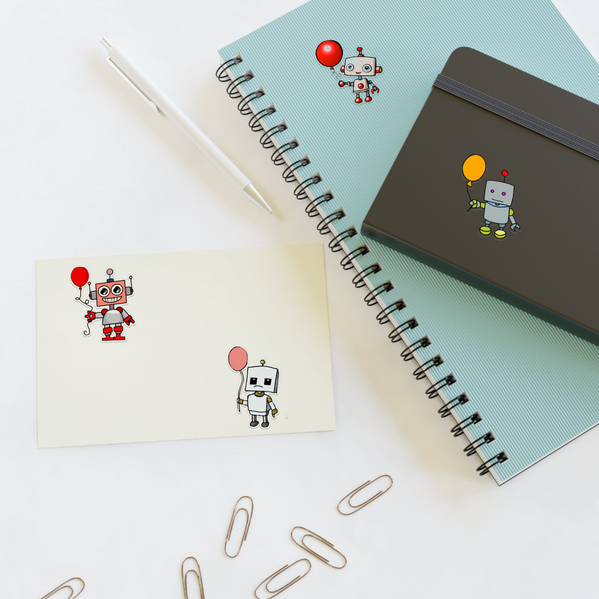 Playful Robot Sticker Sheet
