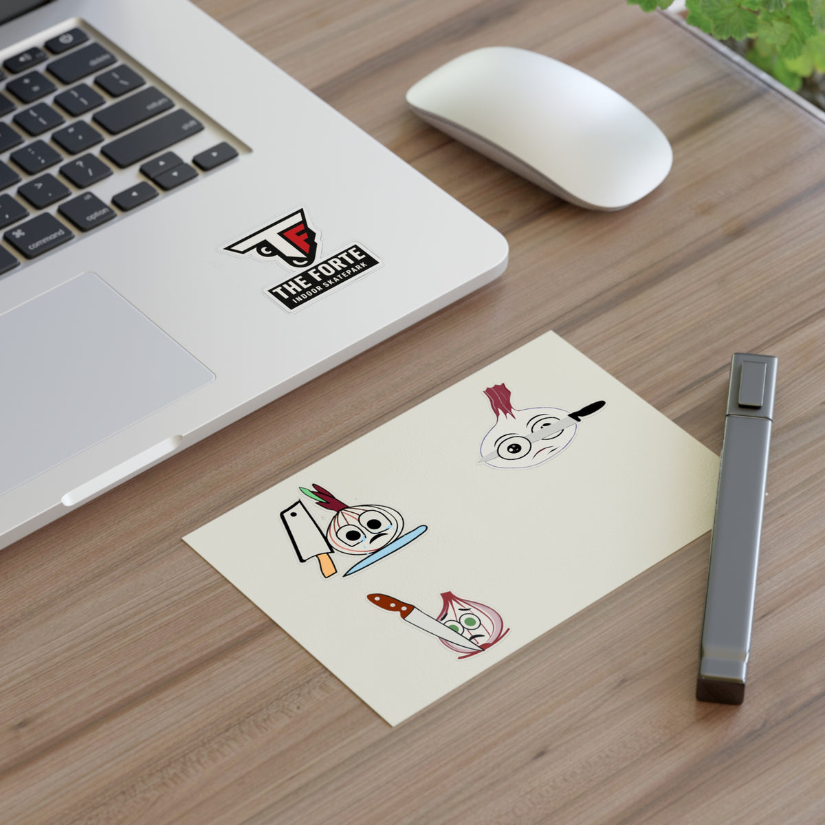 Scared onion stickers