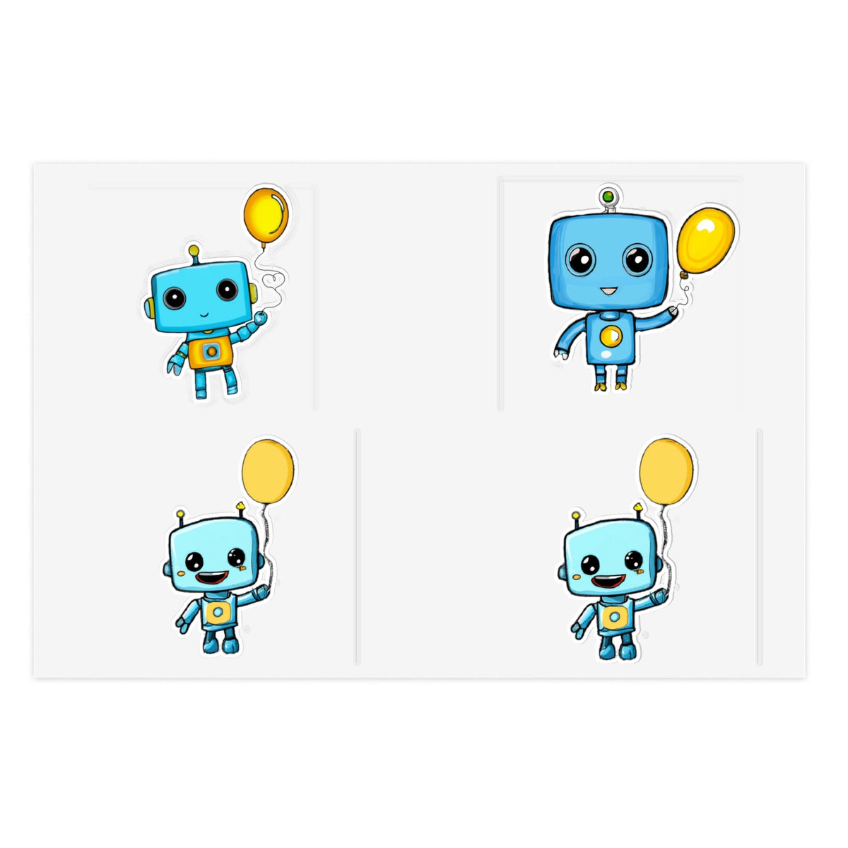 Bot and balloon Sticker