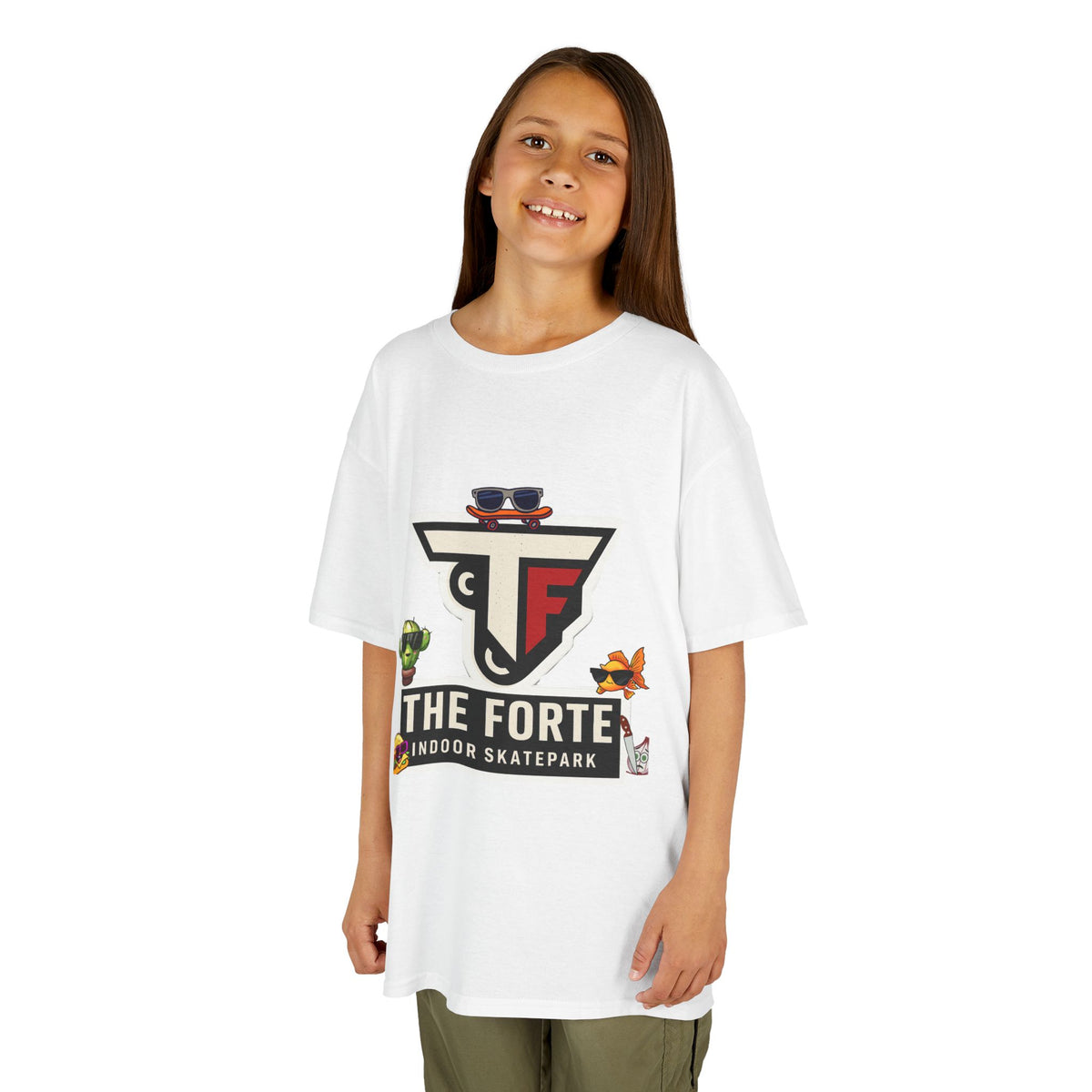 The Forte Indoor Skatepark Kids White T