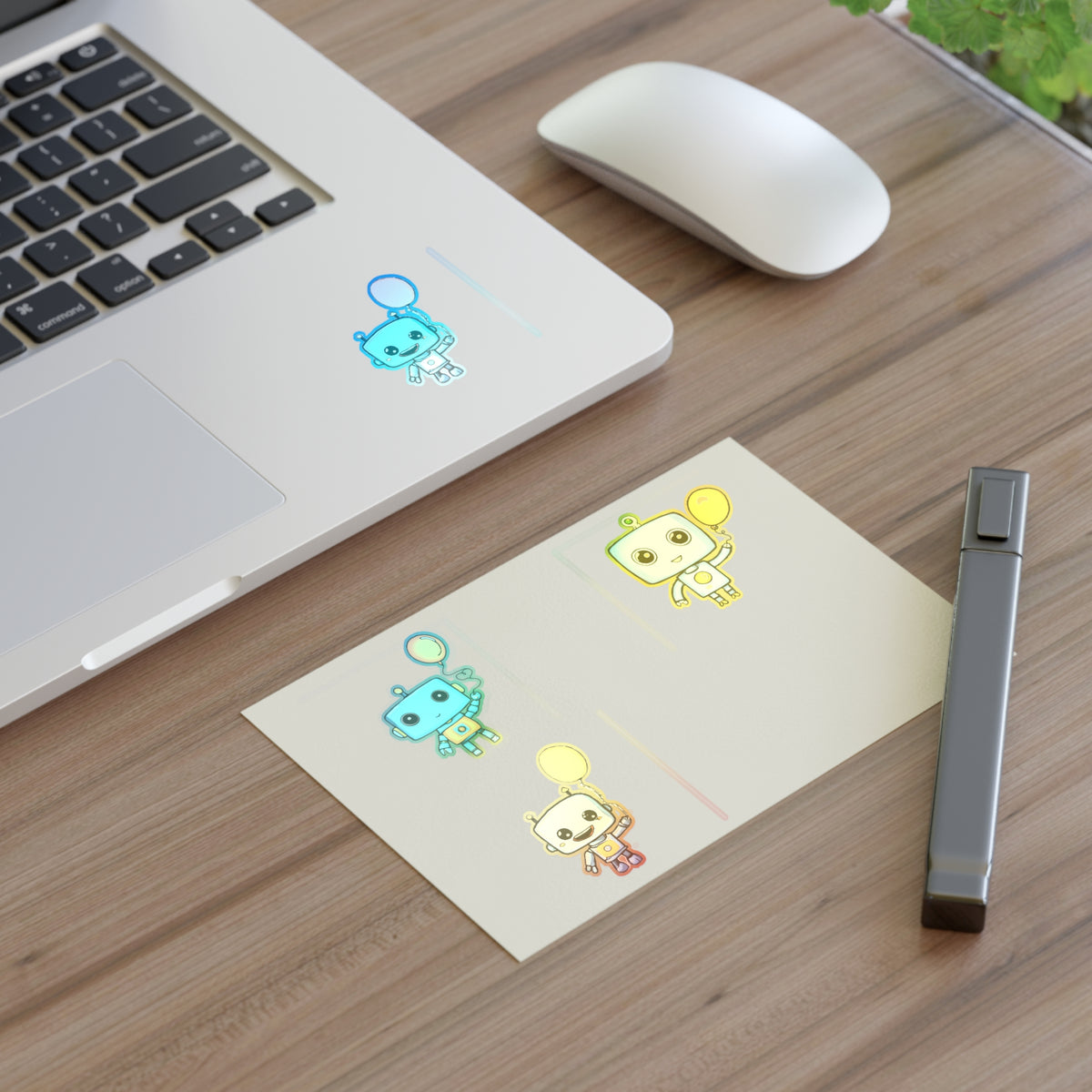Bot and balloon Sticker