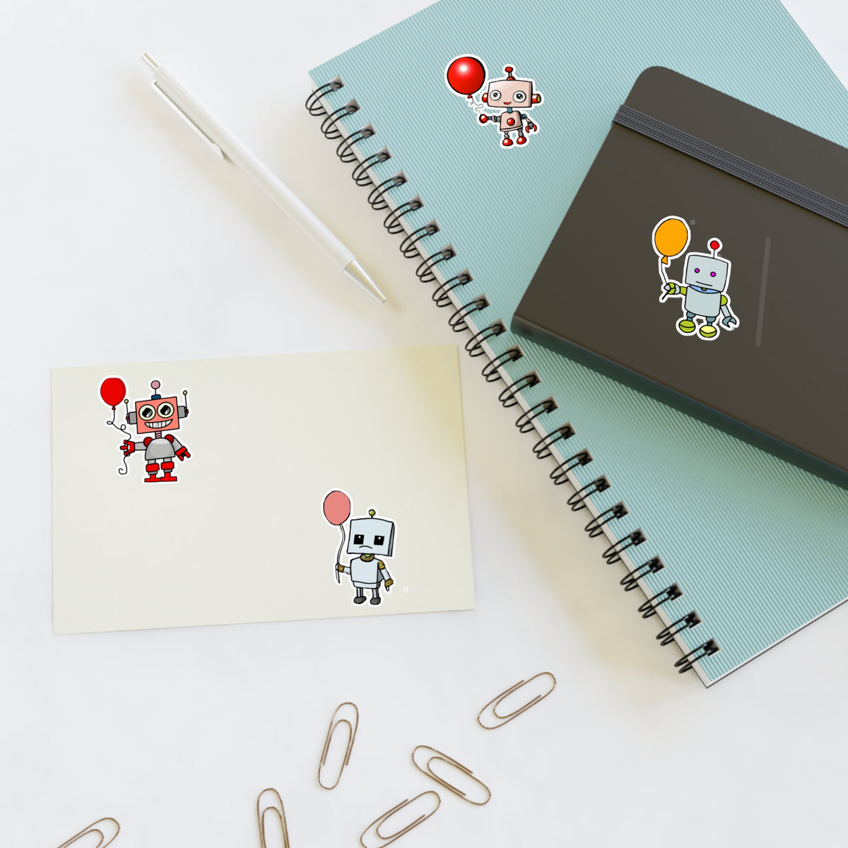 Playful Robot Sticker Sheet