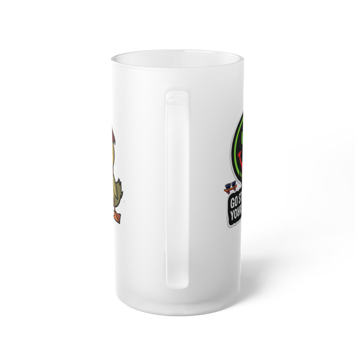 Support The Forte Frosted Glass Beer Mug