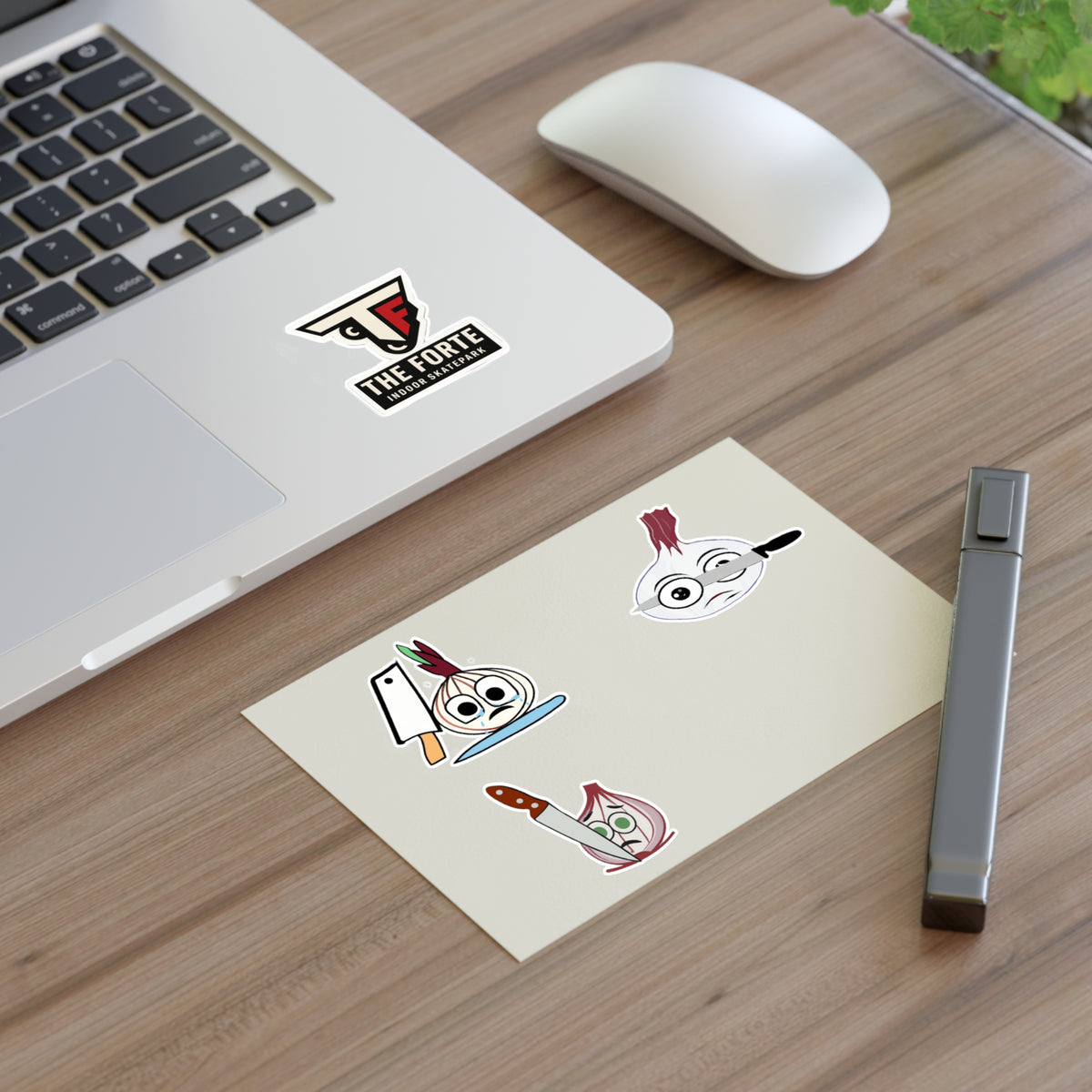Scared onion stickers